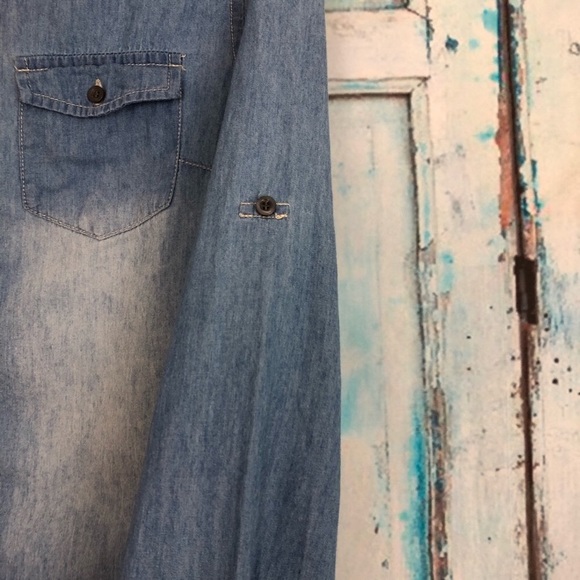 Foreign Exchange Button Down Chambray - Picture 5 of 7